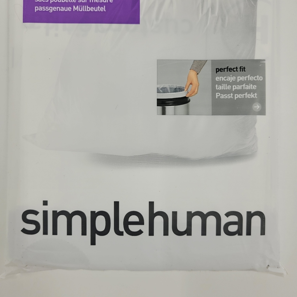 Simplehuman Code H Custom Fit Liners Drawstring Trash Bags 20 Count 30-35L NEW - Picture 4 of 8